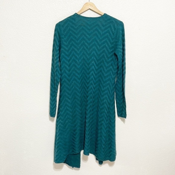Moth Long Teal Green Duster Cardigan Anthropologie Size S/P - Picture 5 of 12